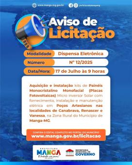AVISO DE LICITAÇÃO