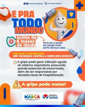 VACINA CONTRA A GRIPE DISPONÍVEL PARA TODA A POPULAÇÃO